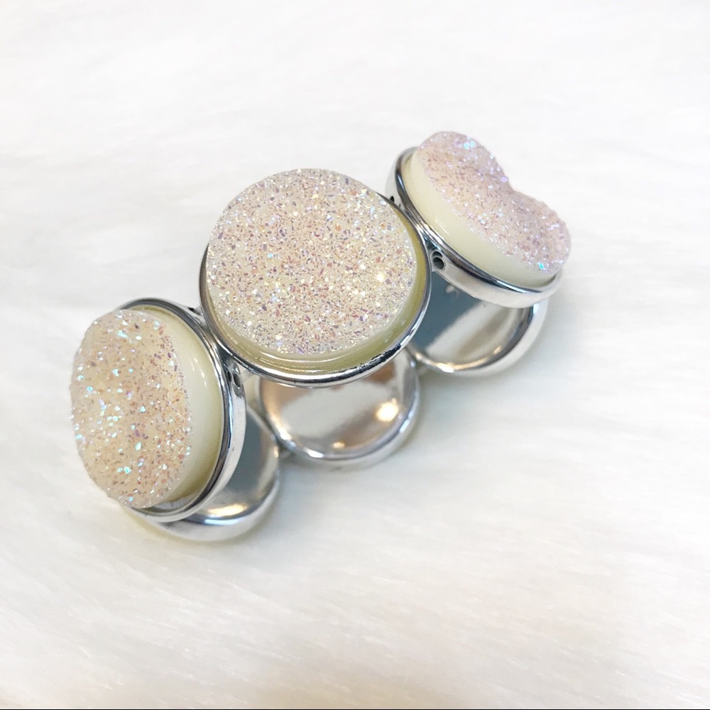 Faux Druzy Style Sparkly Stretch Bracelet